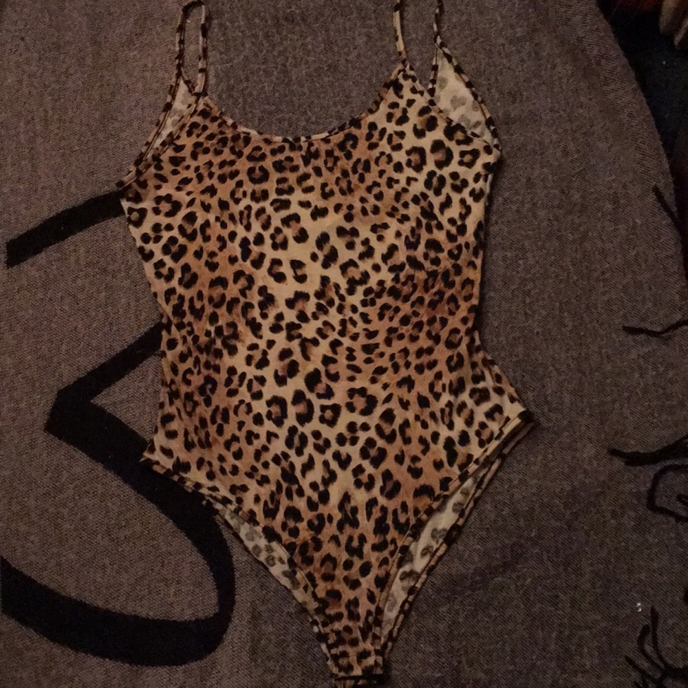 Cheetah print body suit